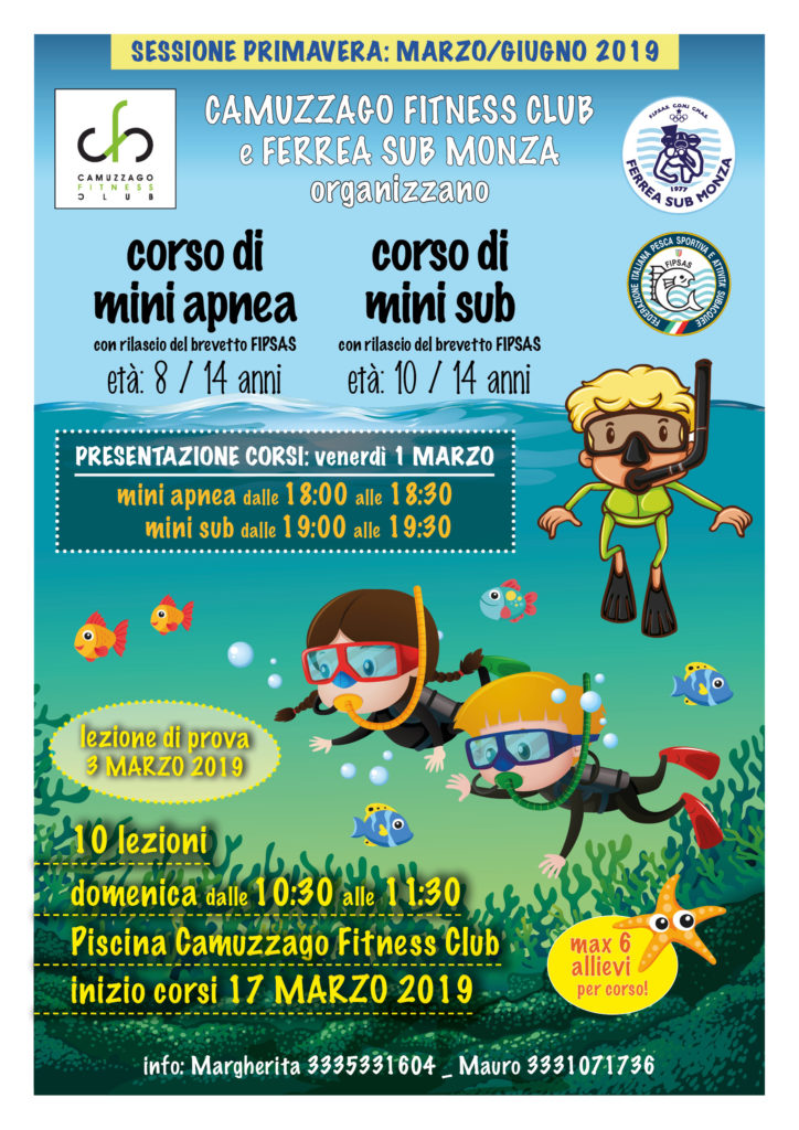 Corsi minisub e miniapnea 2019 Monza